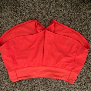 Orange lululemon speed up shorts